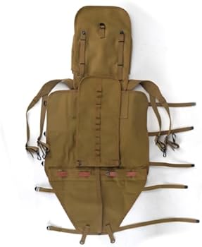 ANQIAO Mochila WW2 US M1928 Haversack Canvas with Tail Bag